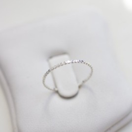 Flattened beaded ring