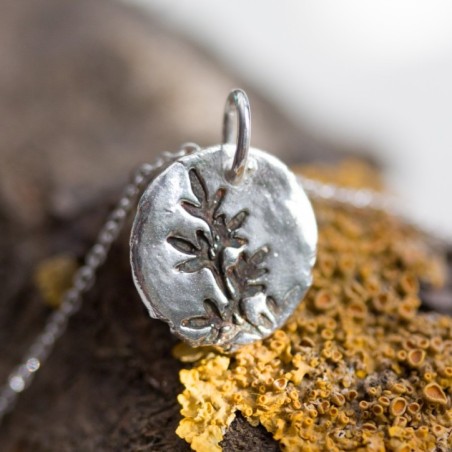 Floral - nature inspired necklace with floral texture
