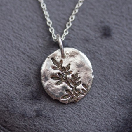Floral - nature inspired necklace with floral texture