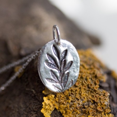 Floral - nature inspired necklace with floral texture
