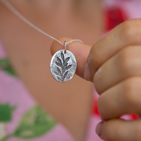 Floral - nature inspired necklace with floral texture