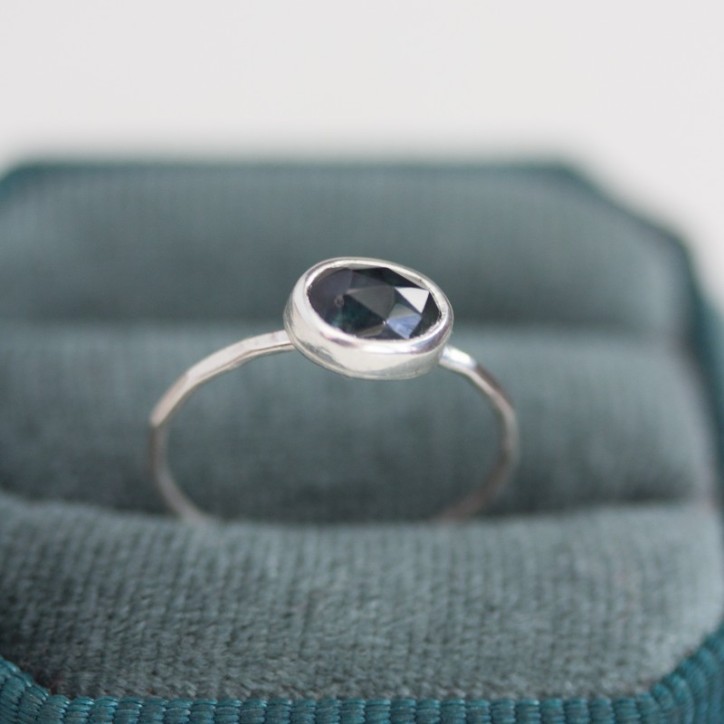 Natural blue Australian parti-Sapphire ring - deep blue Natural blue Australian parti-Sapphire ring - deep blue