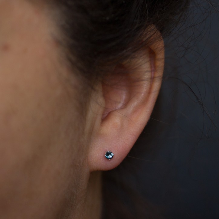 Tiny Swiss Blue Topaz stud earrings Tiny Swiss Blue Topaz stud earrings