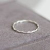 Skinny wave ring - tiny stackable ring