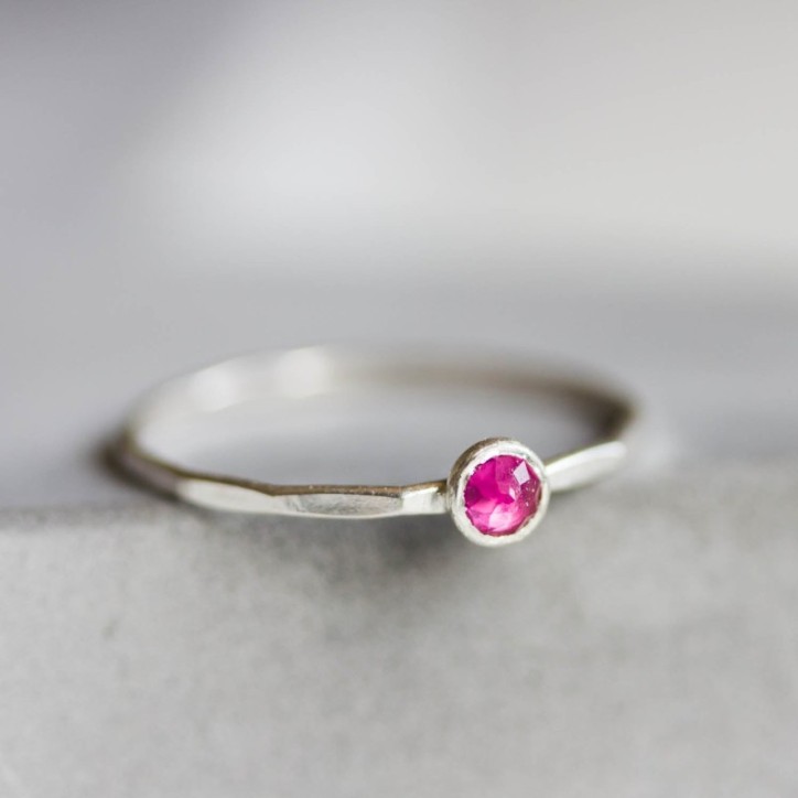 Ruby ring - skinny stackable ring with Ruby gemstone, July birthstone Ruby ring - skinny stackable ring with Ruby gemstone, July birthstone