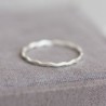 Skinny wave ring - tiny stackable ring