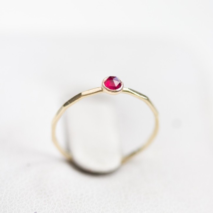 Ruby ring - skinny stackable ring with Ruby gemstone, July birthstone Ruby ring - skinny stackable ring with Ruby gemstone, July birthstone