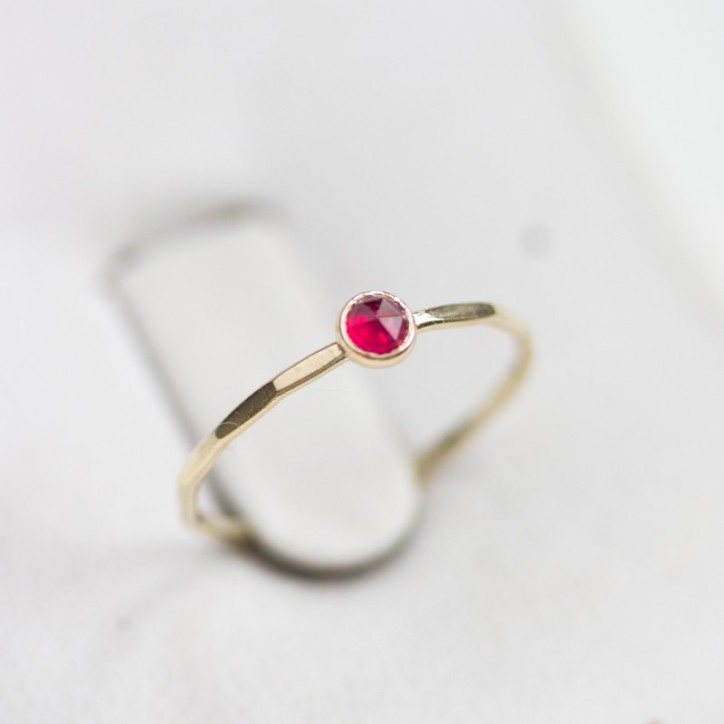 Ruby ring - skinny stackable ring with Ruby gemstone, July birthstone Ruby ring - skinny stackable ring with Ruby gemstone, July birthstone