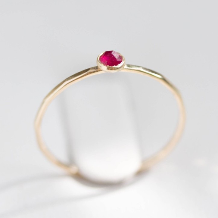 Ruby ring - skinny stackable ring with Ruby gemstone, July birthstone Ruby ring - skinny stackable ring with Ruby gemstone, July birthstone