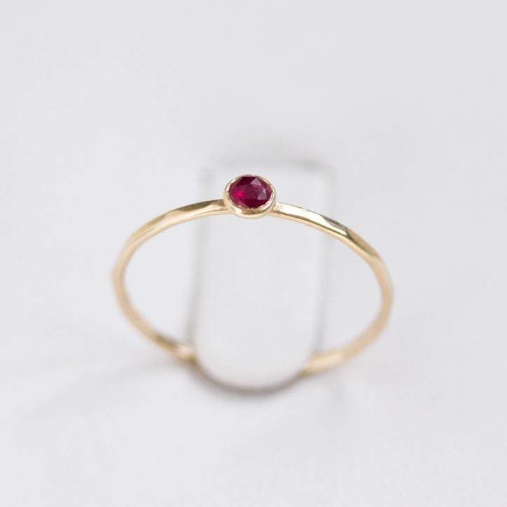 Ruby ring - skinny stackable ring with Ruby gemstone, July birthstone Ruby ring - skinny stackable ring with Ruby gemstone, July birthstone