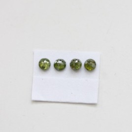 Green Diamond - stackable ring with 3mm rose cut diamond
