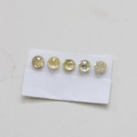 Pale yellow Diamond - stackable ring with 3mm rose cut diamond