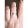 Skinny wave ring - tiny stackable ring