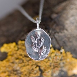 Grass - nature inspired necklace with grass spike texture