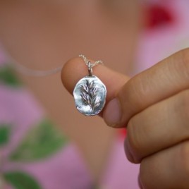 Grass - nature inspired necklace with grass spike texture