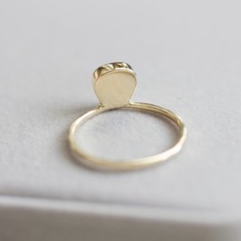Free form Aquamarine ring, stackable ring, March birthstone