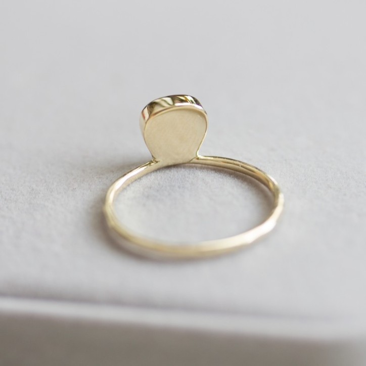 Free form Aquamarine ring, stackable ring, March birthstone Free form Aquamarine ring, stackable ring, March birthstone
