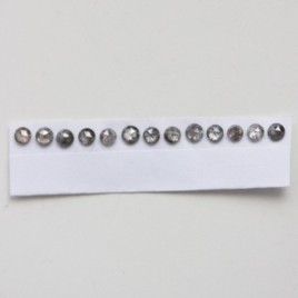 Salt and Pepper Diamond - stackable ring with 3mm rose cut diamond