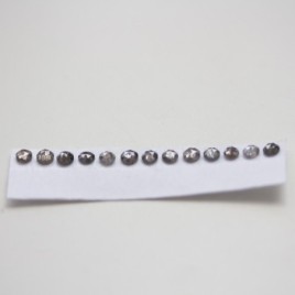 Salt and Pepper Diamond - stackable ring with 3mm rose cut diamond