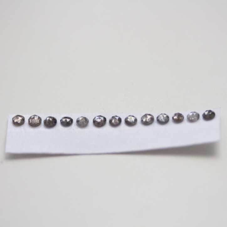Salt and Pepper Diamond - stackable ring with 3mm rose cut diamond Salt and Pepper Diamond - stackable ring with 3mm rose cut diamond