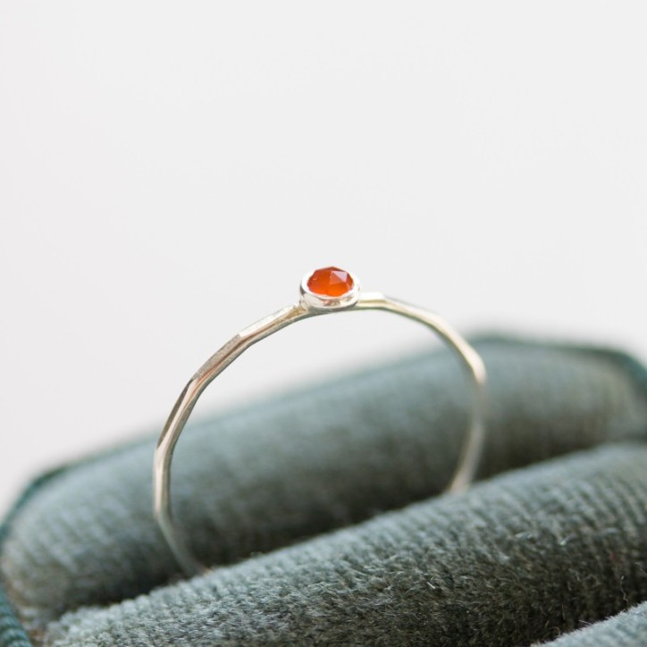 Carnelian ring - skinny stackable Carnelian ring - skinny stackable