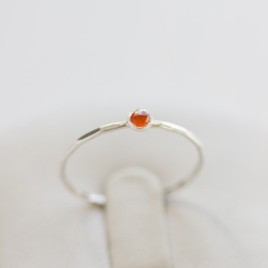 Carnelian ring - skinny stackable
