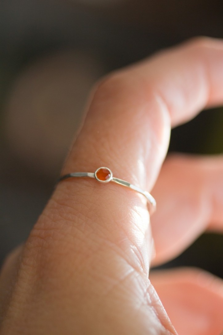 Carnelian ring - skinny stackable Carnelian ring - skinny stackable