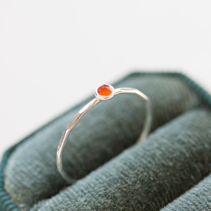 Carnelian ring - skinny stackable Carnelian ring - skinny stackable