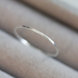 Skinny textured ring - tiny stackable ring