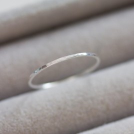 Skinny textured ring - tiny stackable ring