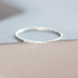 Skinny textured ring - tiny stackable ring
