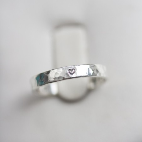 Textured personalized ring, 3 or 4mm wide