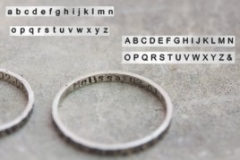 Textured personalized ring, 3 or 4mm wide