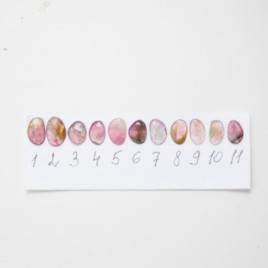 Bi-color Tourmaline ring (bigger stone) - skinny stackable ring