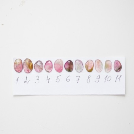 Bi-color Tourmaline ring (bigger stone) - skinny stackable ring