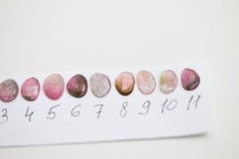 Bi-color Tourmaline ring (bigger stone) - skinny stackable ring