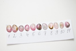 Bi-color Tourmaline ring (bigger stone) - skinny stackable ring