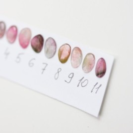 Bi-color Tourmaline ring (bigger stone) - skinny stackable ring