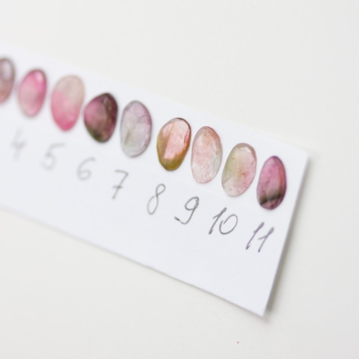 Bi-color Tourmaline ring (bigger stone) - skinny stackable ring