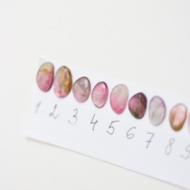 Bi-color Tourmaline ring (bigger stone) - skinny stackable ring