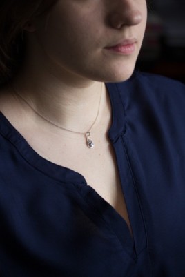 Cacti - botanical necklace with cactus in a pot