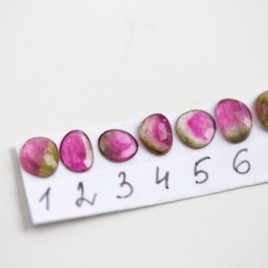 Bi-color Tourmaline ring - skinny stackable ring