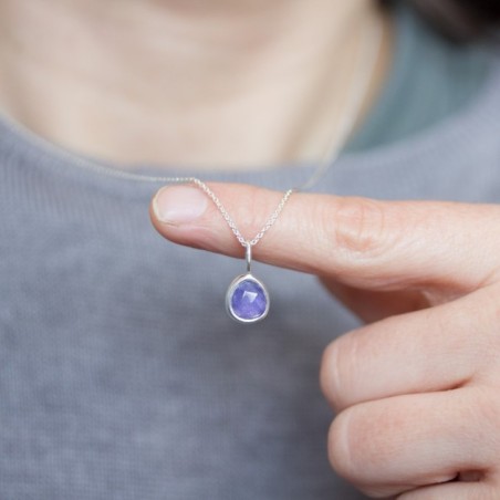 Tanzanite necklace - delicate necklace with tanzanite stone