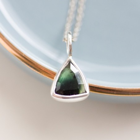 Green-black Tourmaline necklace