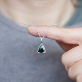 Green-black Tourmaline necklace