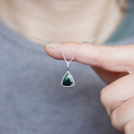 Green-black Tourmaline necklace
