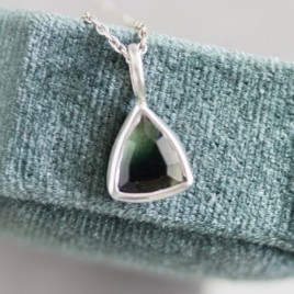 Green-black Tourmaline necklace