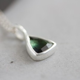 Green-black Tourmaline necklace