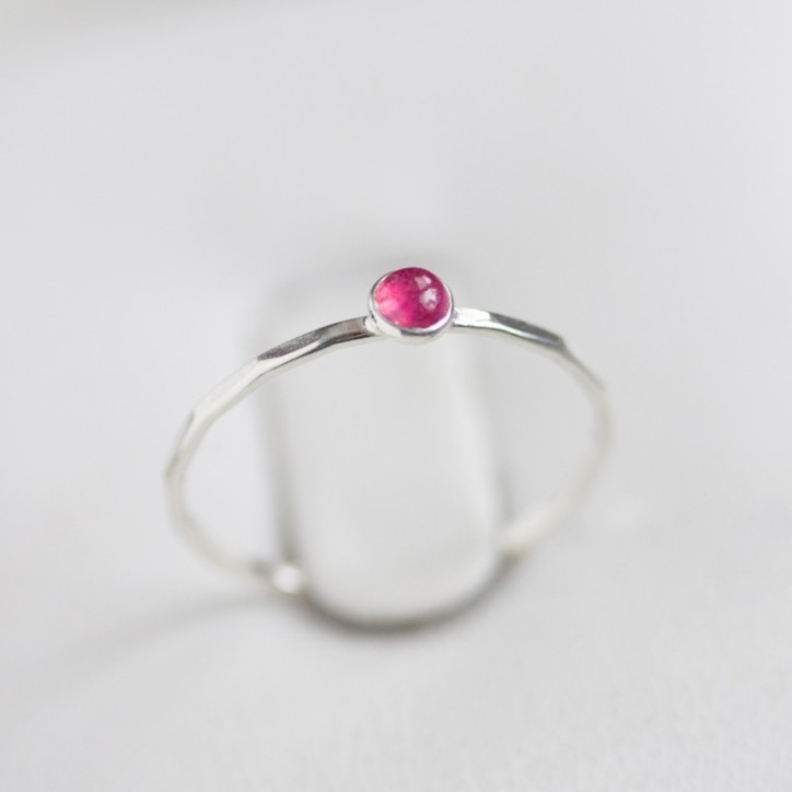 Pink sapphire ring - skinny stackable Pink sapphire ring - skinny stackable