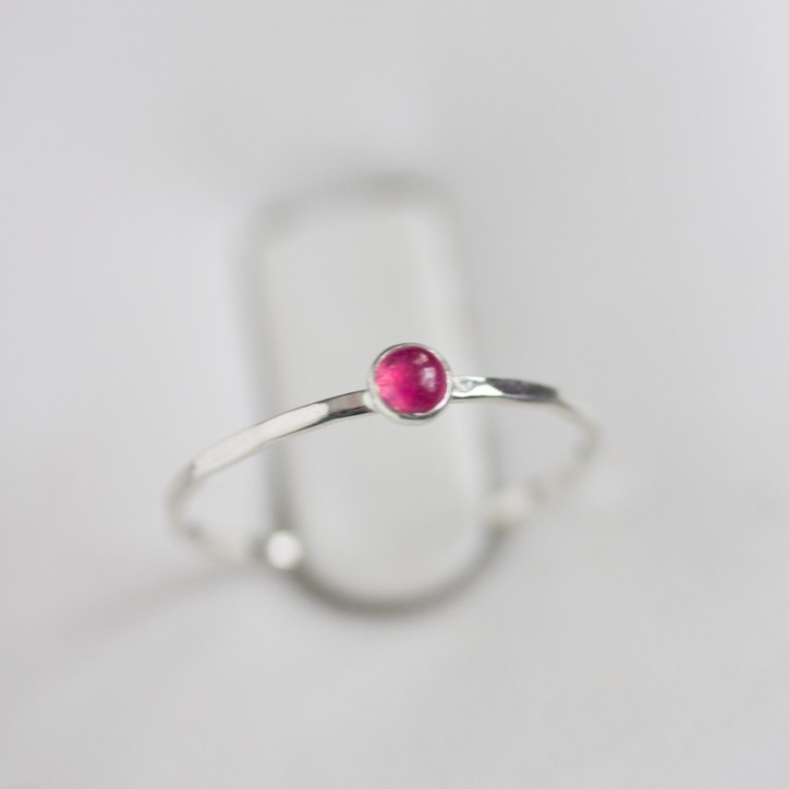 Pink sapphire ring - skinny stackable Pink sapphire ring - skinny stackable